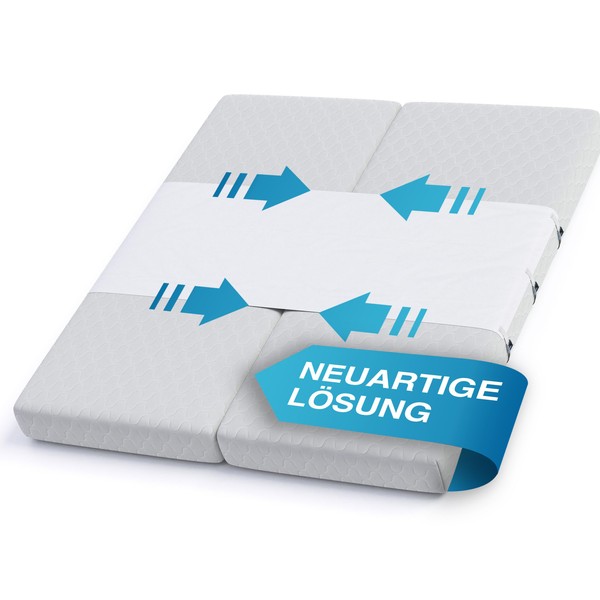 Briliantwerk® Love Bridge for Mattresses 200 cm, No Slipping, Innovative Solution as a Gap Filler for Mattresses for Families and Couples, Bed Bridge is Attached in < 5 Minutes