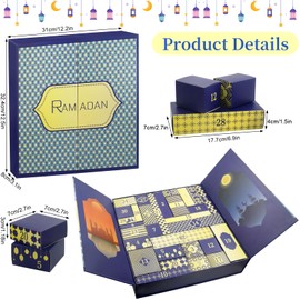 Ramadan Calendar, Eid Mubarak Calendar, Ramadhan Calendar, with 30 Drawers Boxes Empty, DIY Countdown Ramadan Advent Calendar, Ramadan Calendar, Countdown Gifts for Children