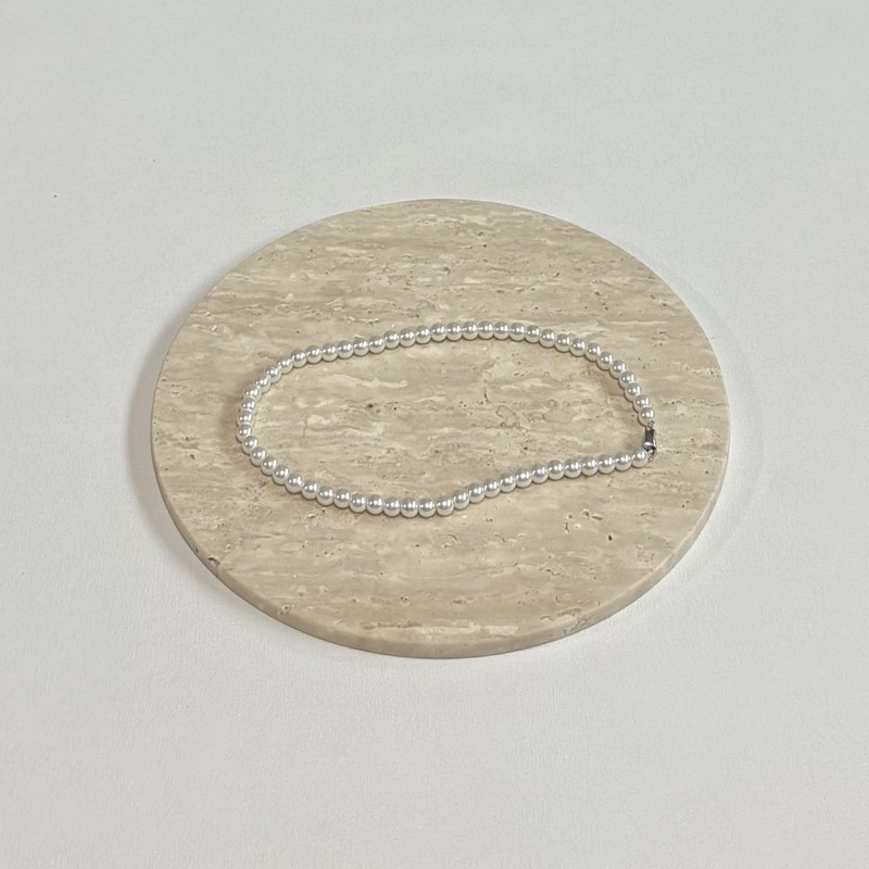 StonePlus Natural Round Marble Tray Matte Polishing Board Circular Plate