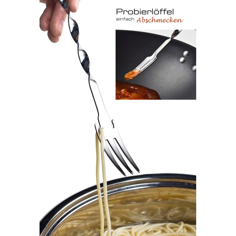 Solingen GEHRING Easy Taster Tasting Spoon with Pasta Fork, Tasting