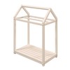 Powell Cream Wooden A-Frame House Shaped Kids Maven Clothing Rack,