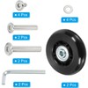 68 x 24mm 2 Pcs Luggage Suitcase Replacement Wheels, Rubber