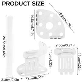 Gosknor 4pcs Lock Sheet Holders Set, Plastic Open Bed Corner Sheet Holders with Lock Strips Mattress Corner Tightener Fitted Clips for Most Bed (White)