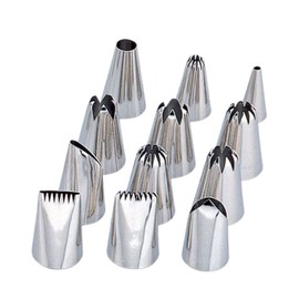 Endoshoji WKT38010 Commercial Tip Set (12 Pieces) No.10, 18-8 Stainless Steel, Made in Japan