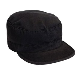 Ultra Force Vintage Black Fatigue Cap, Small