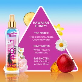 So…? Hawaiian Honey Body Mist - Floral and Vanilla Perfume for Women - Long Lasting Body Spray for Women - Vegan, Cruelty Free - Pack of 3
