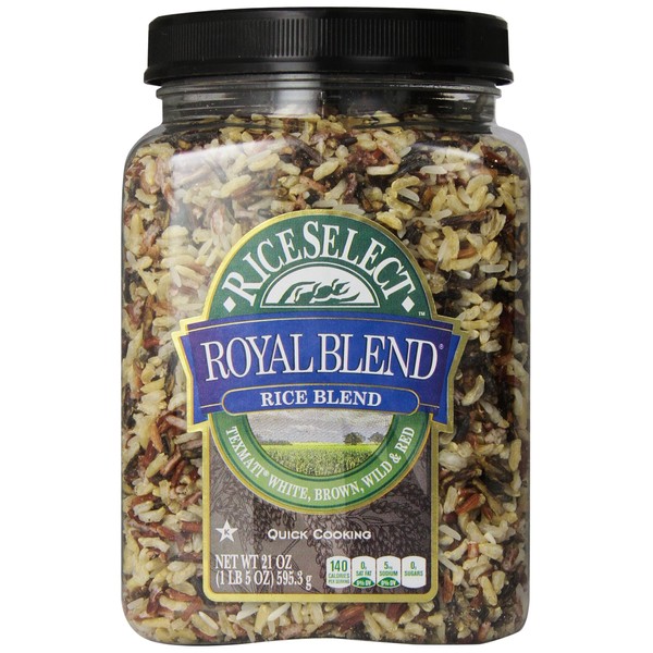 Rice Select Royal Blend, Texmati White, Brown, Wild, & Red Rice, 21 oz