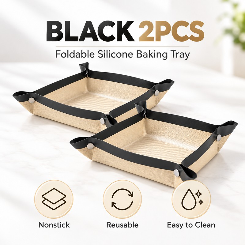 Reusable Silicone Baking Mat for Oven Baking – Nonstick, Snap-Corner
