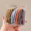 Large Capacity Rubber Hair Ties 50p Soft Khaki Hair Elastics Basic Color Hair Ties / 대용량 고무 머리끈 50P 소프트카키 헤어고무줄 기본 칼라 헤어끈