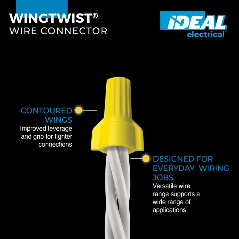 IDEAL Electrical 773340 WingTwist Yellow, 10/Bag