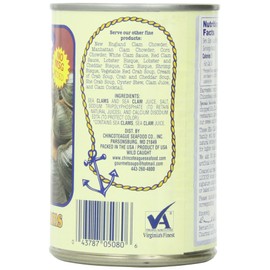 Chincoteague Seafood Chopped Sea Clams, 15-Ounce Cans (Pack of 12)