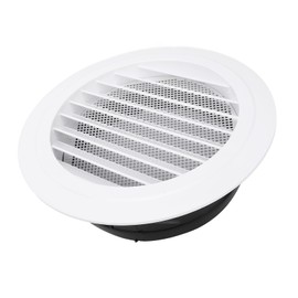 200mm Round Vent Cover, ABS Construction, Weather Resistant, Easy Maintenance, White Plastic Slant Louver Vent Grille Cover for Bathroom, Kitchen, Office