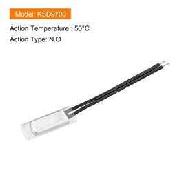 Rebower KSD9700 NO 50C Temperature Control Switch Thermostat Thermal Protector Switch - Normally Open/250V 5A/Metal/2Pcs