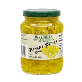 Mama Fresca Banana Pepper Rings 12 fl oz Jar (Pack of 12)