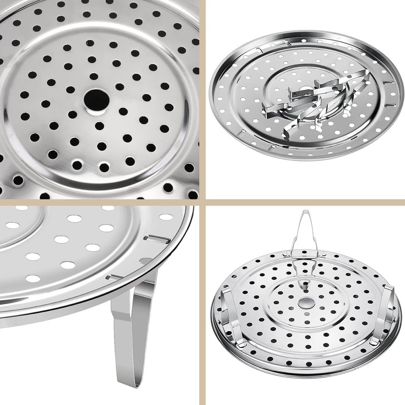 Steamer Rack for Cooking,18/8 Stainless Steel Steaming Rack,8.7 Inch Steam