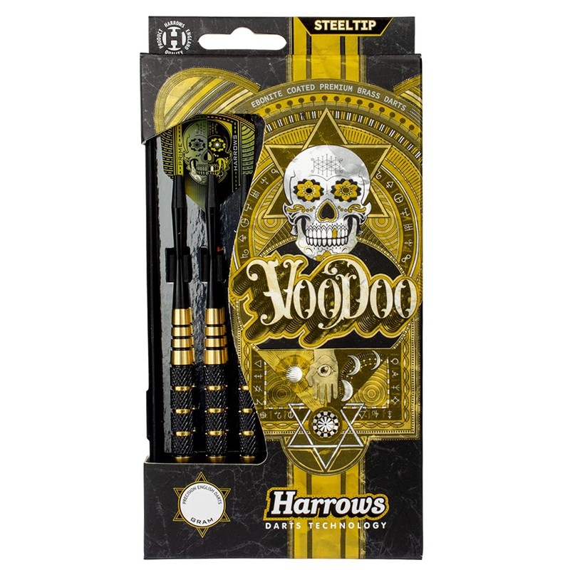 Harrows Voodoo Steel Tip Dart Set, 3 Speedline Shafts, 3