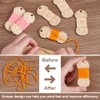 BENECREAT 12Pcs Wooden Blank Yarn Peg, Creative Woolen Thread Winding