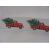 Christmas Old Truck Tree 1 inch Grosgrain Ribbon White