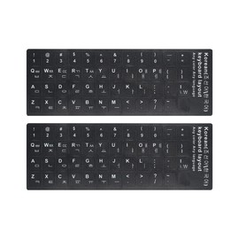 Lucocia 2PCS Pack Universal Stickers for Laptop Computer PC Desktop Keyboard,Computer Keyboard Replacement Stickers (Korean 02)