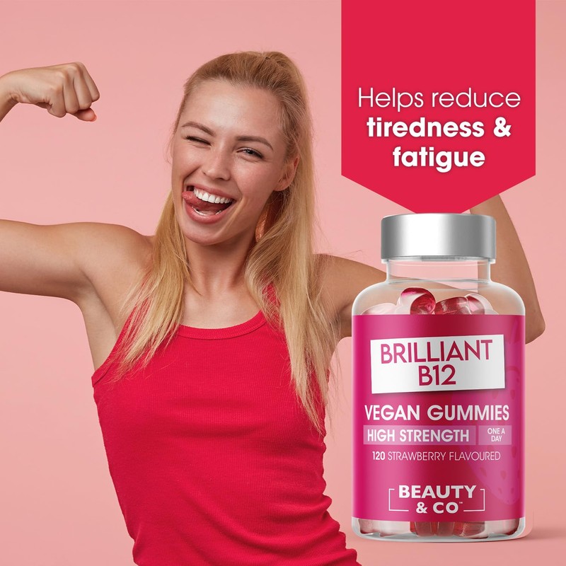 B12 Gummies - Beauty & Co Vegan High Strength Strawberry