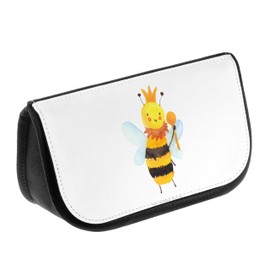 Mr. & Mrs. Panda Cosmetic Bag Bee King, White, Hand Drawn