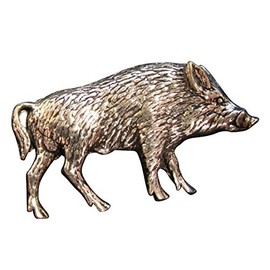 Lapel Pin Wild Boar for Hat or Lapel Pin Button, Tin