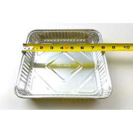 Handi-Foil Square Aluminum Foil Cake Pan w/Clear Dome Lid - Disposable Pans (Pack of 50 Sets)