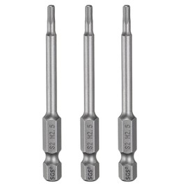 sourcing map 3pcs H2.5 Hex Head Drill Bit Wrench 2.5mm Metric Flat Tip 1/4" Hex Shank 75mm (3") Long Magnetic Hexagonal Screw Driver Socket Industrial Screwdriver Power Bits