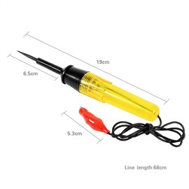 Milltrip Automotive Test Light, 6V 12V 24V DC Car Truck Voltage Circuit Tester Pen, Electrical Wire Circuit Tester with Alligatorr Clips & Steel Probe for Auto, Motorcycle, SUV, RV, Boat