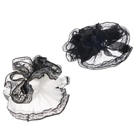 Vctitil Big Scrunchines For Women'S Hair, Premium Lace Soft Scrunchy, XL 7 Inch Big Elastic Thick Band Hair Accessories, 2 Pack, Neutral