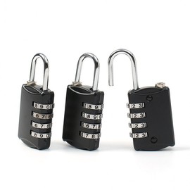 Number Lock 4-Digit Combination Padlock 3-Pack (Black) Warehouse Padlock 11ea