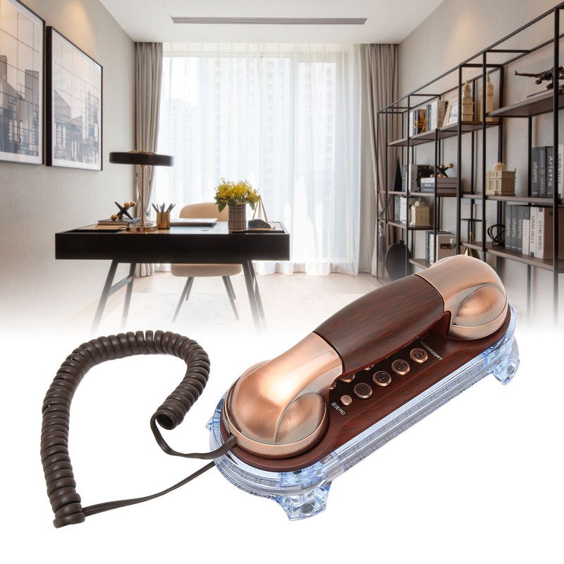 Retro Landline Phone Corded Home Phone Wall Mount Flash Phone
