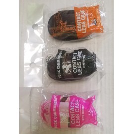 Real Tree Duck Commander Contact Lens Case With Mirror - Black Camo