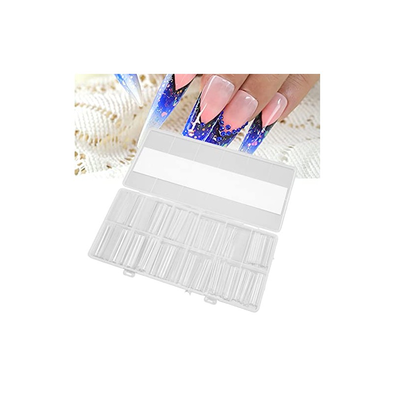 No C Curve Square Flat Nail Tips, 240 Piezas de