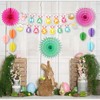SEDEX Easter Party Decorations, Happy Easter Banner Hanging Paper Fan