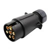MOUNAY 7 Pin European Trailer Socket+Plug Tow Bar Connector Adapter