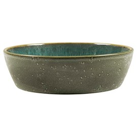 BITZ Stoneware Soup Bowl, 18cm Diameter, Green/Green