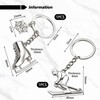 2 Pieces Keychains with Pendant, Skateboard and Ski Keychains, Creative