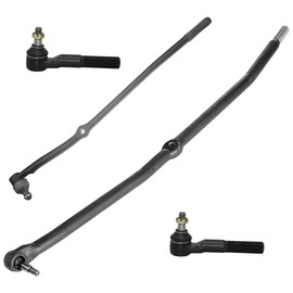 Detroit Axle - 4WD Front Suspension Inner Outer Tie Rod Replacement for Dodge Ram 1500 2500 3500-4pc Set