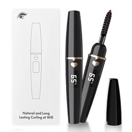 X8 Heated Eyelash Curler, Heated Lash Curler, Eyelash Curler Heated for Perfect Curls Every Time - Long Lasting Makeup, Intelligent Power Off (Black, X8-132MM)