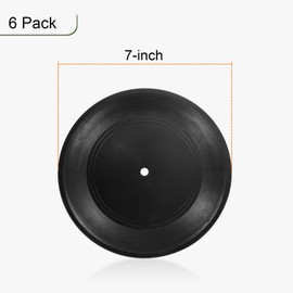 PATIKIL Blank Vinyl Records, 7 Inch 6 Pack CD Fake Vinyl Records for Wall Aesthetic Decor, Decorative Records for Roll Music Room Rock Party DIY Decoration, Black