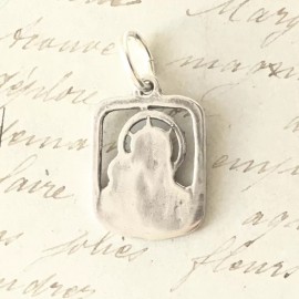 Virgin Mary With Baby Jesus - Sterling Silver Antique Replica