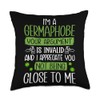 Germaphobe anti-germ hand sanitizer Throw Pillow