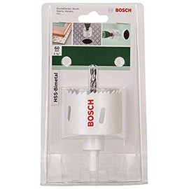Bosch Accessories 1 x Hole Saw HSS Bi-Metal (for Aluminium, Metals, Non-ferrous Metals, Plastics, Acrylic Glass, Wood, Plasterboard, Diameter 60 mm, Drill Accessories)
