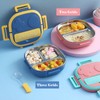 Lunch Box With Fork 2 Compartment Japanese Lunch Box Reusable