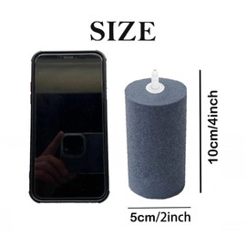 COOMATEC 12-Pack Large Air Stones, Humongous 4 x 2 Inch Round Filter for Aquarium, Hydroponics, Fish Tank, Koi Pond, Cylinder Bubble Diffuser for Pump, Growing System