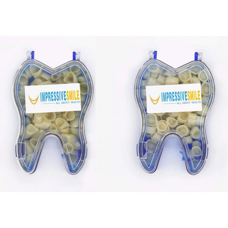 Impressive Smile 100 Pcs Mixed Dental Temporary Crown Kit Anterior