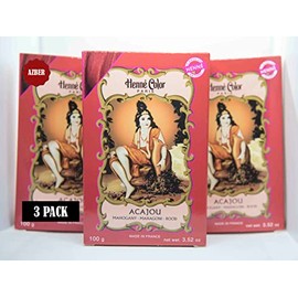 Henne Color Henna Powder Mahogany 100gm (PACK OF 3)