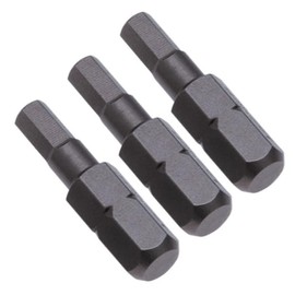 3 mm Hex Bit, 3 mm x 25 mm H3 Allen Key Hex Screwdriver, 1/4 Inch Hex Shank Insert Bit for Screwdriver, Cordless Drill and Impact Wrench (Pack of 3)