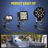 Nilight Ditch Light Brackets Hood Hinges Mount Bracket Kit for